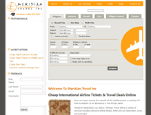 Tablet Screenshot of meridiantravelinc.com